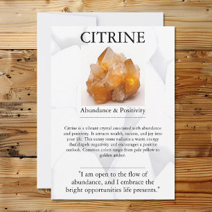 Crystal Meject - Citrine Julkort