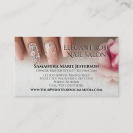 Crystal  Modern Elegant Manicuant Nail Salon Visitkort