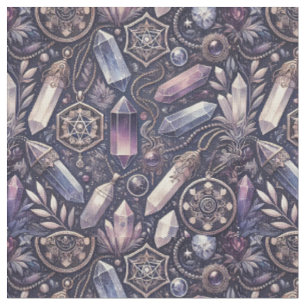 Crystal Mönster-Detailed Gemstone och Jewelry Tyg