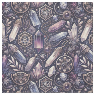Crystal Mönster-Detailed Gemstone och Jewelry Tyg