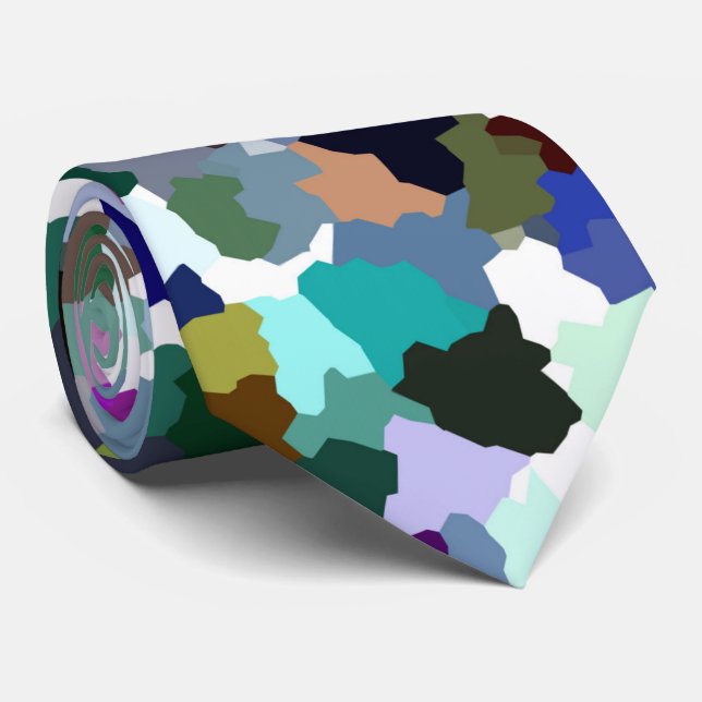 Crystal Mönster med flera Färg-Abstrakter Slips (Rullad)