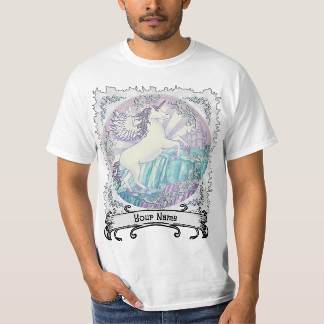 Crystal mountain Pegasus  T Shirt (Framsida)