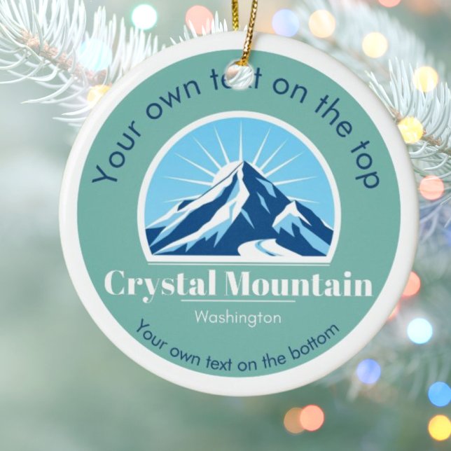 Crystal Mountain Washington resort jul  Julgransprydnad Keramik (Skapare uppladdad)