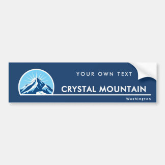 Crystal Mountain Washington ski Bumper Sticker Bildekal