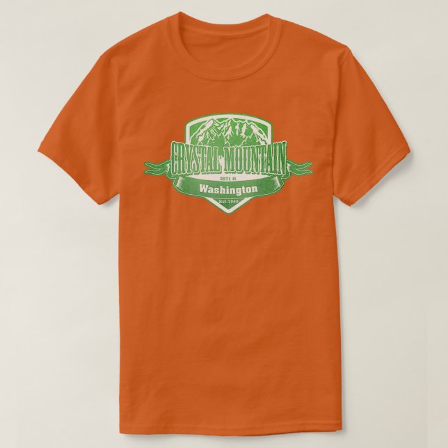 Crystal Mountain Washington Ski Resort T Shirt (Design framsida)