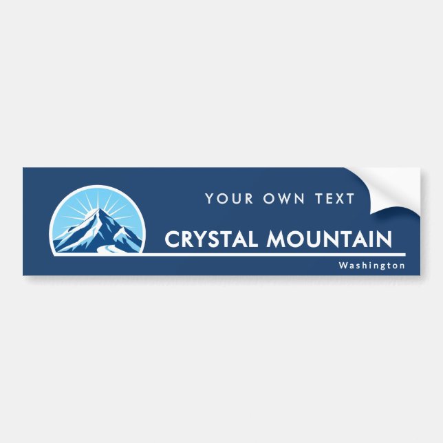 Crystal Mountain Washington skidämpesticker Bildekal (Framsidan)