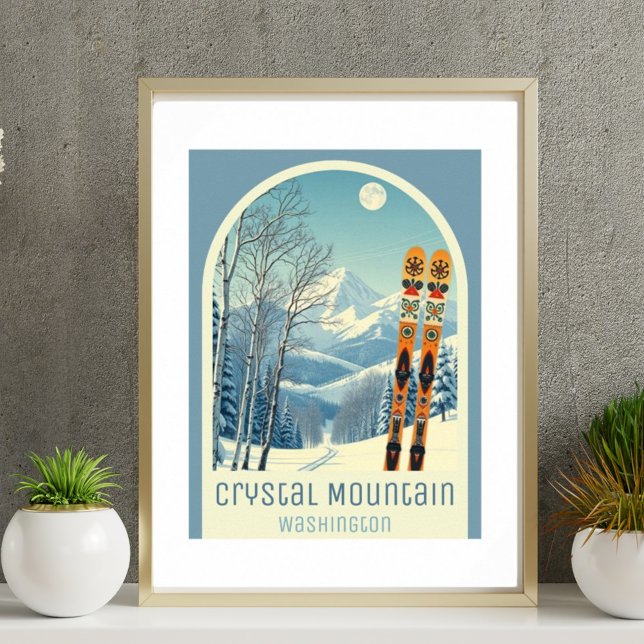 Crystal Mountain Washington skidort Affisch (Skapare uppladdad)