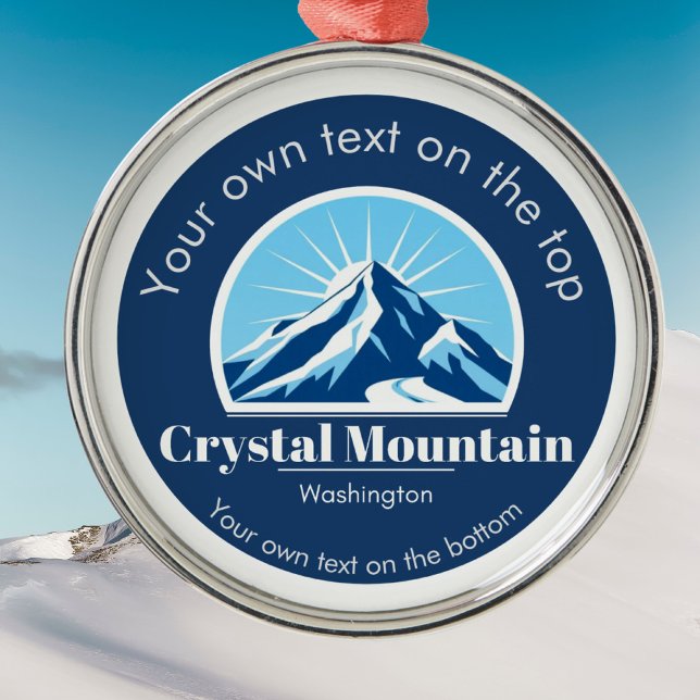 Crystal Mountain Washington-skidort Julgransprydnad Metall (Skapare uppladdad)