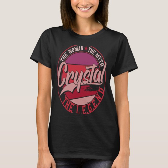 Crystal, mytens dam, legenden t shirt (Framsida)