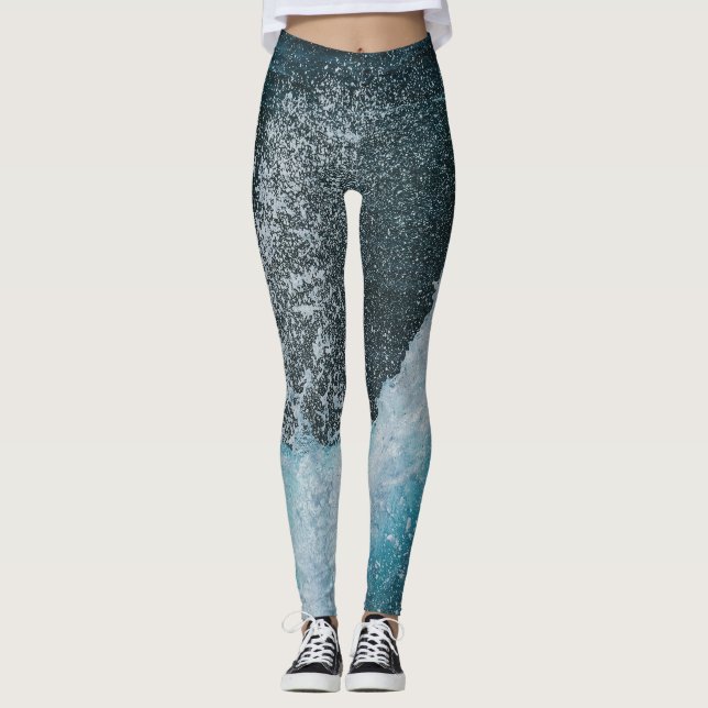 Crystal Ocean Vågar Leggings (Framsida)