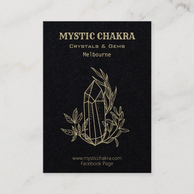 Crystal och grammofon visitkort (Framsida)