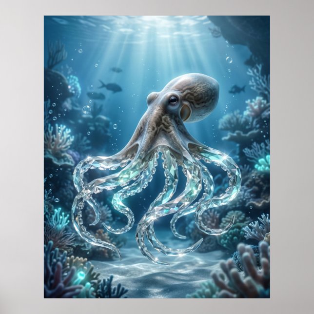 Crystal Octopus Reef Light Poster (Framsidan)