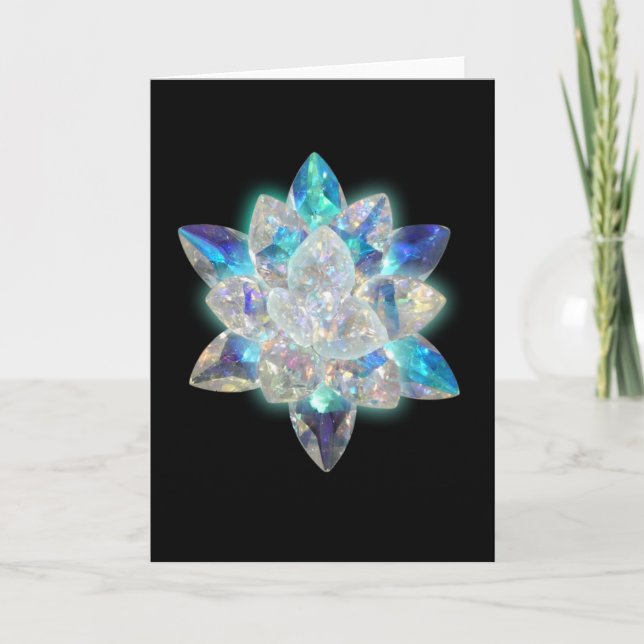 Crystal on Black Greeting Card Kort (Framsida)
