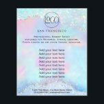 Crystal opal FAUX-beskärning Flyer<br><div class="desc">skönhetssalon professionell makeup artist fluor</div>
