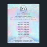 Crystal opal FAUX-beskärning Flyer<br><div class="desc">skönhetssalon professionell makeup artist fluor</div>