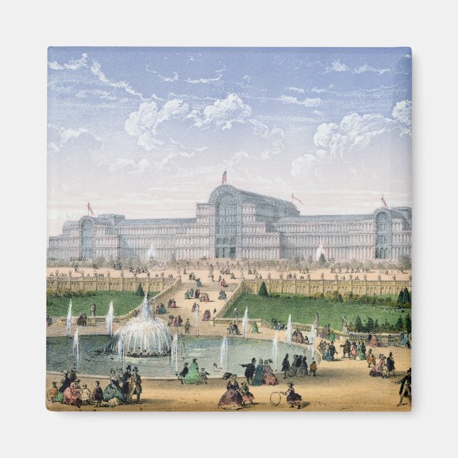 Crystal Palace, Sydenham, c.1862 (färg litho) Magnet (Framsidan)