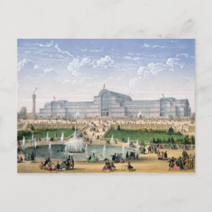 Crystal Palace, Sydenham, c.1862 (färg litho) Vykort