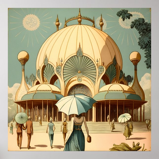 Crystal Palace World Fair, AI Art Poster (Framsidan)