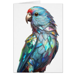Crystal Parakeeting Greeting Card Hälsningskort
