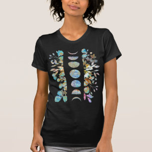 Crystal Pastel Botanical Måne Phases T Shirt
