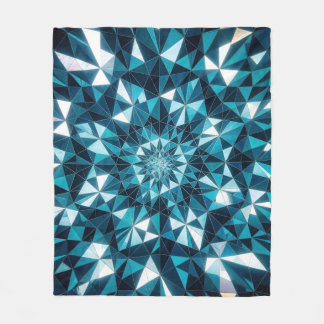 Crystal pattern Ocean Hues Kaleidoscope Pattern Fleecefilt