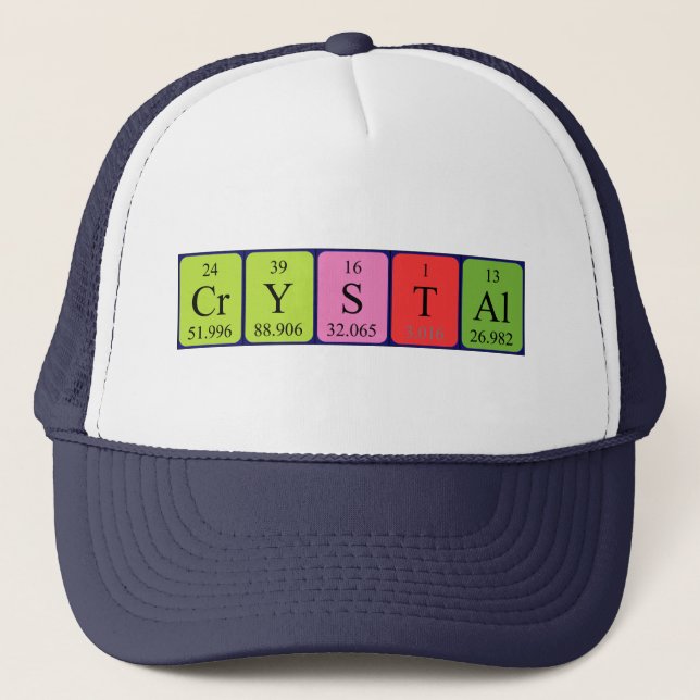 Crystal Periodiska bord namn hat Keps (Framsida)