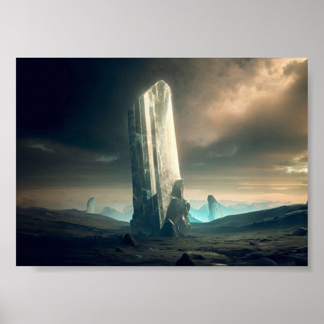 Crystal Planet in Space Poster (Framsidan)
