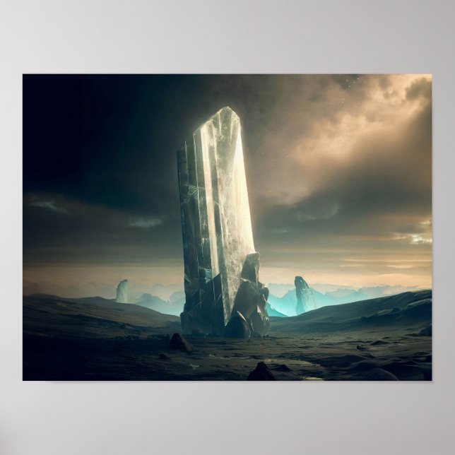 Crystal Planet in Space Poster (Framsidan)