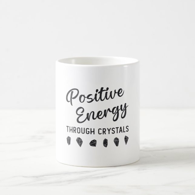 Crystal Positive Energy Through Crystals Healer Kaffemugg (Center)