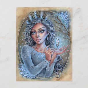 Crystal Postcard Fantasy Enchantress Magic Vykort