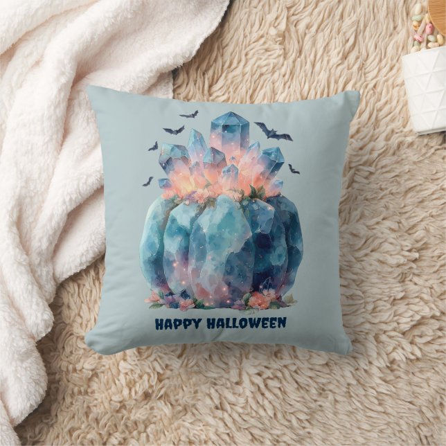 Crystal Pumpkin Halloween Kudde (Filt)