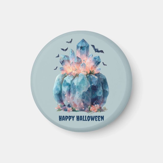 Crystal Pumpkin Halloween Magnet (Framsidan)