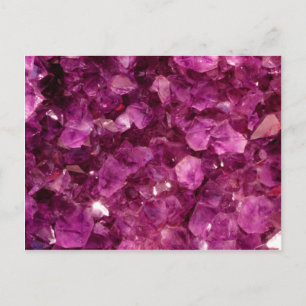Crystal purpurfärgade ädelstenar för Amethyst Vykort