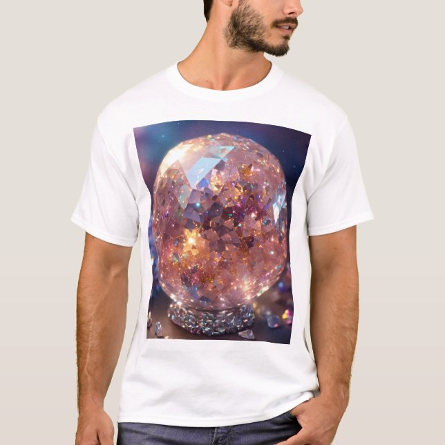 Crystal Quarts planet glitter silver blanka twinkl T Shirt (Framsida)