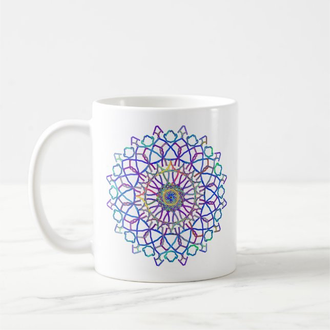 Crystal Rainbow Mandala Kaffemugg (Vänster)