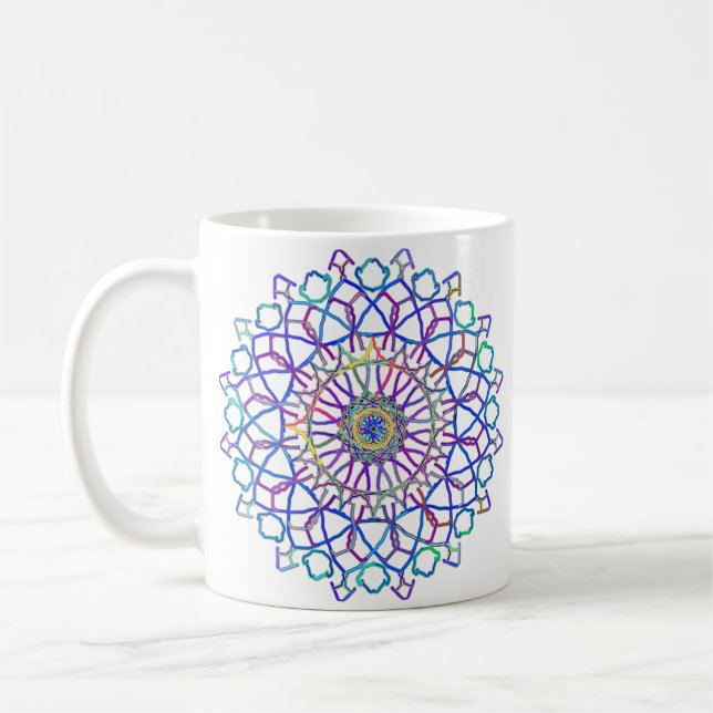 Crystal Rainbow Mandala Kaffemugg (Vänster)