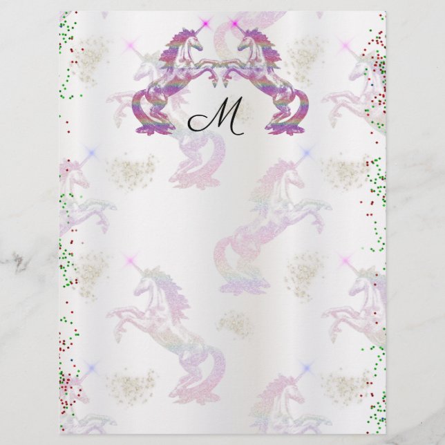 Crystal Rainbow Unicorns Brevhuvud (Framsida)
