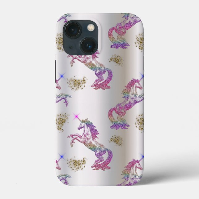 Crystal Rainbow Unicorns OtterBox iphone case (Baksida)