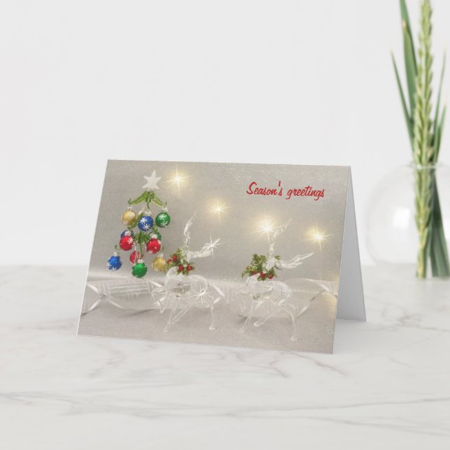 Crystal rener och rosett band kort (Framsida)