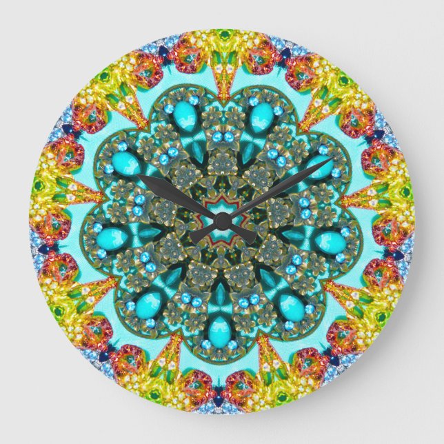 Crystal Ring Fractal Stor Klocka (Framsida)