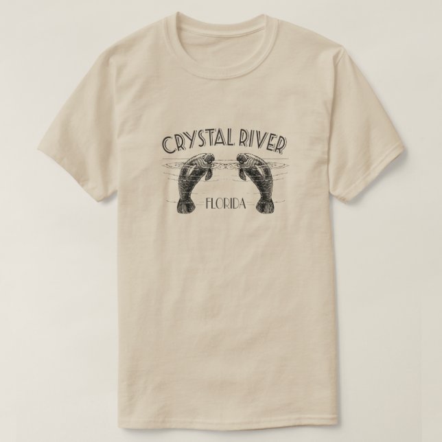Crystal River Florida Manatee T Shirt (Design framsida)