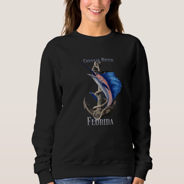 Crystal River Florida Swordfish Marlin Ocean Fishi T Shirt (Framsida)