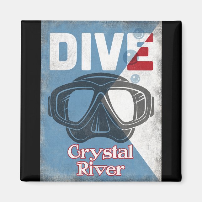 Crystal River Vintage Dyka Mask Magnet (Framsidan)