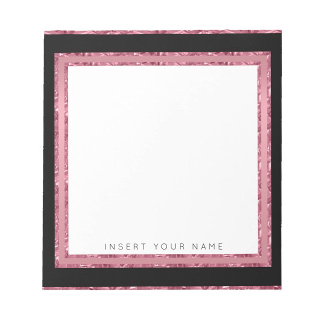 Crystal Ro Guld och Black Anteckningsblock 5,5 x 6 (Framsida)