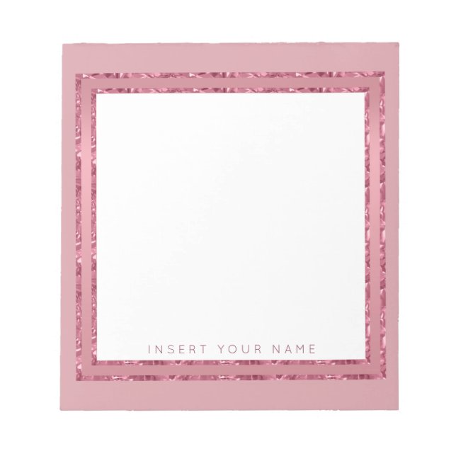 Crystal Ro Guld Personlig Anteckningsblock 5,5 x 6 (Framsida)