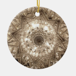 "Crystal" Round Ornament (Silver)