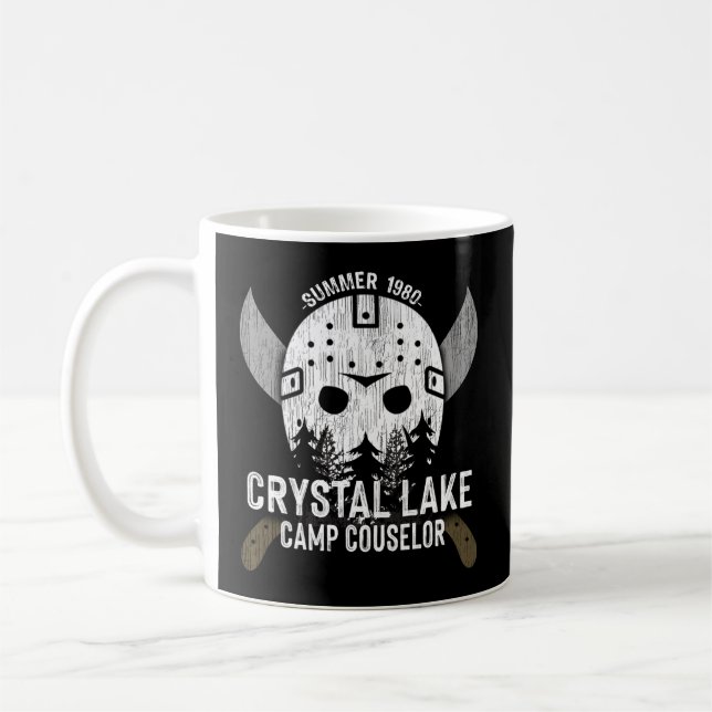 Crystal Sjö Camp Counselor Horror Fläkt Hockey Kaffemugg (Vänster)