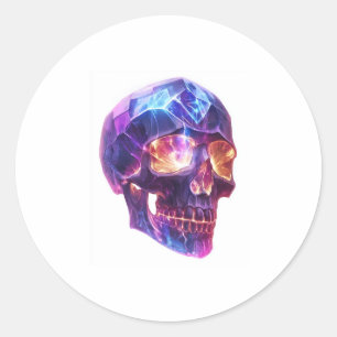 Crystal Skull-enhet Runt Klistermärke