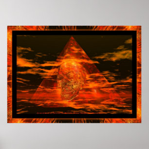CRYSTAL SKULL in Pyramid Poster