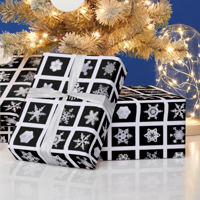 Crystal Snöflingor Glossy Wrapping Papper Presentpapper (Helgdagar)